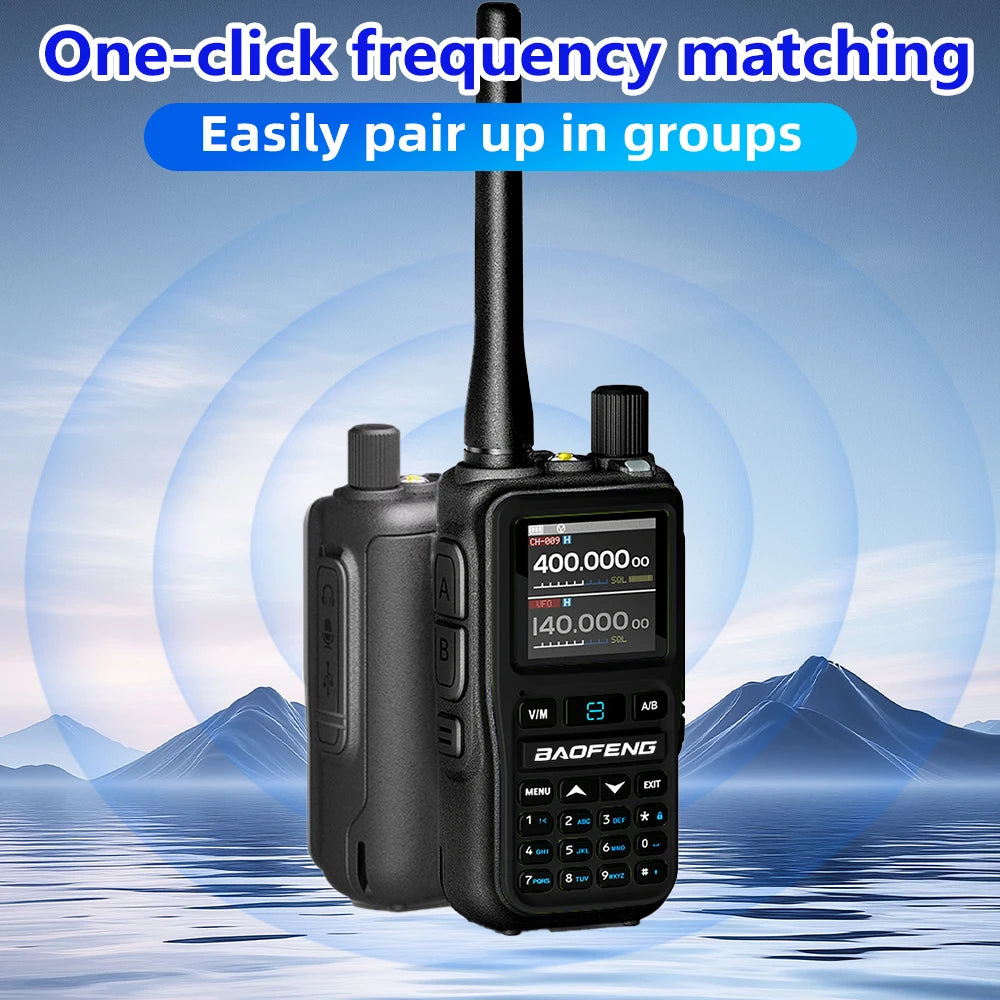 1PC Baofeng UV 5RMINI Wireless Frequency Reading Walkie Talkie AM Long Range Multi-Band Type-C Charger Ham Radio