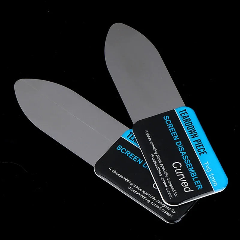 1pc Steel Metal Mobile Phone Curved LCD Screen Spudger Opening Pry Card Tools Ultra Thin Flexible Mobile Phone Disassemble Tool