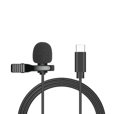 1.5m Portable USB Lavalier Microphone, Metal Clip Lapel Mic for PC, Laptop & Mobile Phone