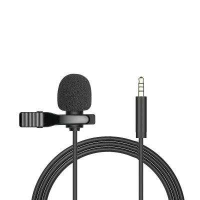 1.5m Portable USB Lavalier Microphone, Metal Clip Lapel Mic for PC, Laptop & Mobile Phone
