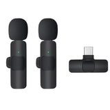 K8 K9 2.4G Wireless Lavalier Microphone for Phone, Noise Reduction Clip On Mic with Monitoring & Reverb for Live Streaming, Inte
