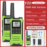 2PCS Baofeng F22 PMR 446MHz Mini Walkie Talkie Waterproof Type-C Licence-free NOAA Flashlight Portable Two Way Radio for Hunting