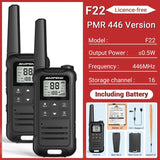 2PCS Baofeng F22 PMR 446MHz Mini Walkie Talkie Waterproof Type-C Licence-free NOAA Flashlight Portable Two Way Radio for Hunting