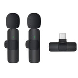 K8 K9 2.4G Wireless Lavalier Microphone for Phone, Noise Reduction Clip On Mic with Monitoring & Reverb for Live Streaming, Inte