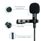 1.5m Portable USB Mini Lavalier Microphone USB/3.5mm/Type-C Metal Clip Lapel Mic Condenser Microphone For PC Laptop Mobile Phone