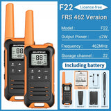 2PCS Baofeng F22 PMR 446MHz Mini Walkie Talkie Waterproof Type-C Licence-free NOAA Flashlight Portable Two Way Radio for Hunting