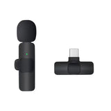 K8 K9 2.4G Wireless Lavalier Microphone for Phone, Noise Reduction Clip On Mic with Monitoring & Reverb for Live Streaming, Inte