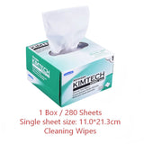 280Pcs Lint Free Optical Fiber Cleaning Paper Dust Free Wipes Box For Fiber Optic Connector End Face Maintenance Accessory
