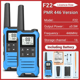 2PCS Baofeng F22 PMR 446MHz Mini Walkie Talkie Waterproof Type-C Licence-free NOAA Flashlight Portable Two Way Radio for Hunting