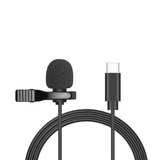 1.5m Portable USB Mini Lavalier Microphone USB/3.5mm/Type-C Metal Clip Lapel Mic Condenser Microphone For PC Laptop Mobile Phone